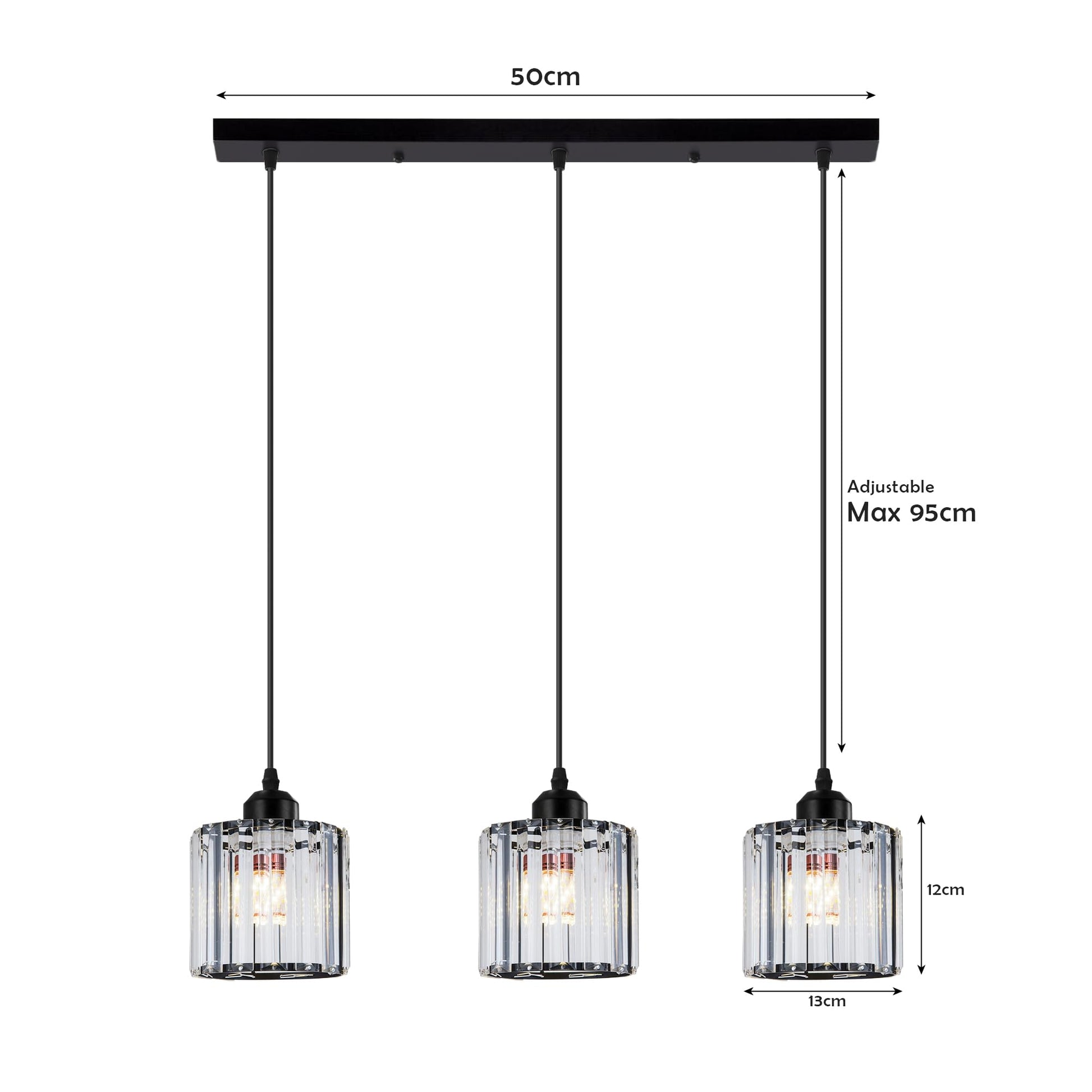 light led crystal pendant