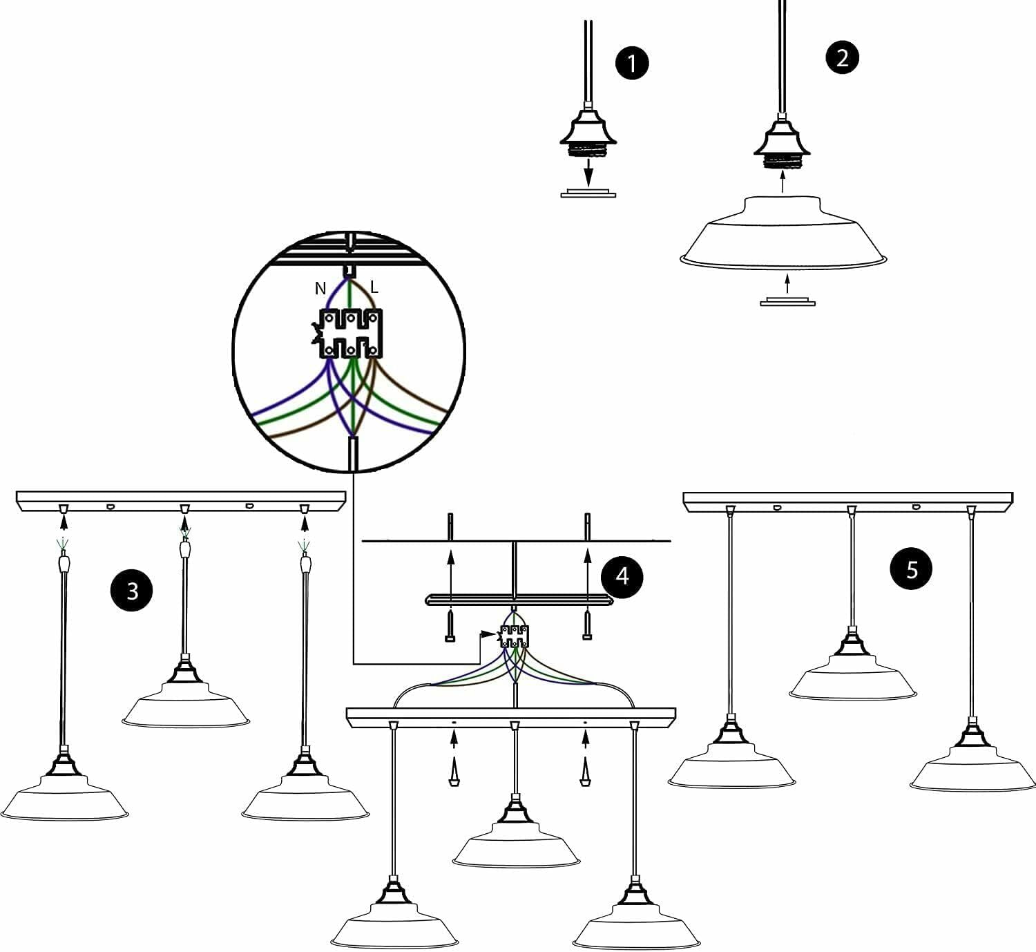 e27 metal fitting light pendan