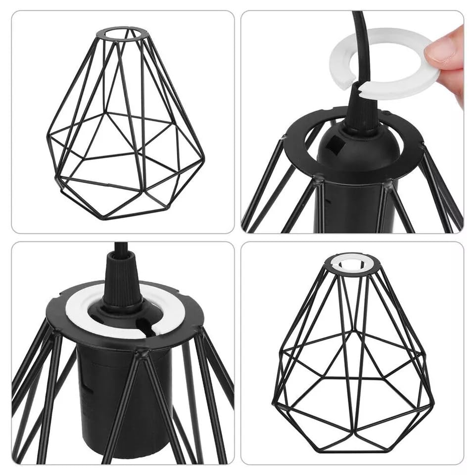 lampadario a sospensione  lampada a sospensione moderna  lampadario industriale  lampadario geometrico  lampadario design moderno  lampada a sospensione in metallo facile da installare  struttura in metallo resistente  design elegante e moderno  lampada regolabile in altezza  perfetta per interni contemporanei