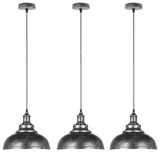 3x Vintage Retro Lampe Industrie Hängelampe Deckenlampe E27 Metalllampe Pendelleuchte LED Loft Hängeleuchte (grün)~3288