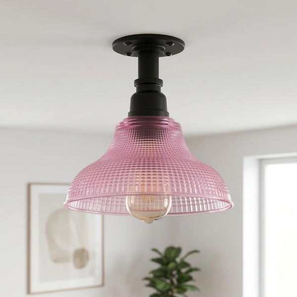 Vintage Industrial Stil Deckenleuchte Glasschirm~3617