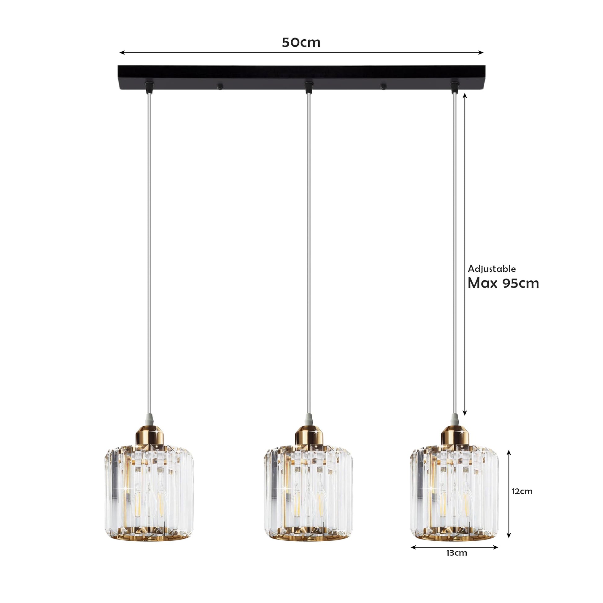 shade with pendant led crystal