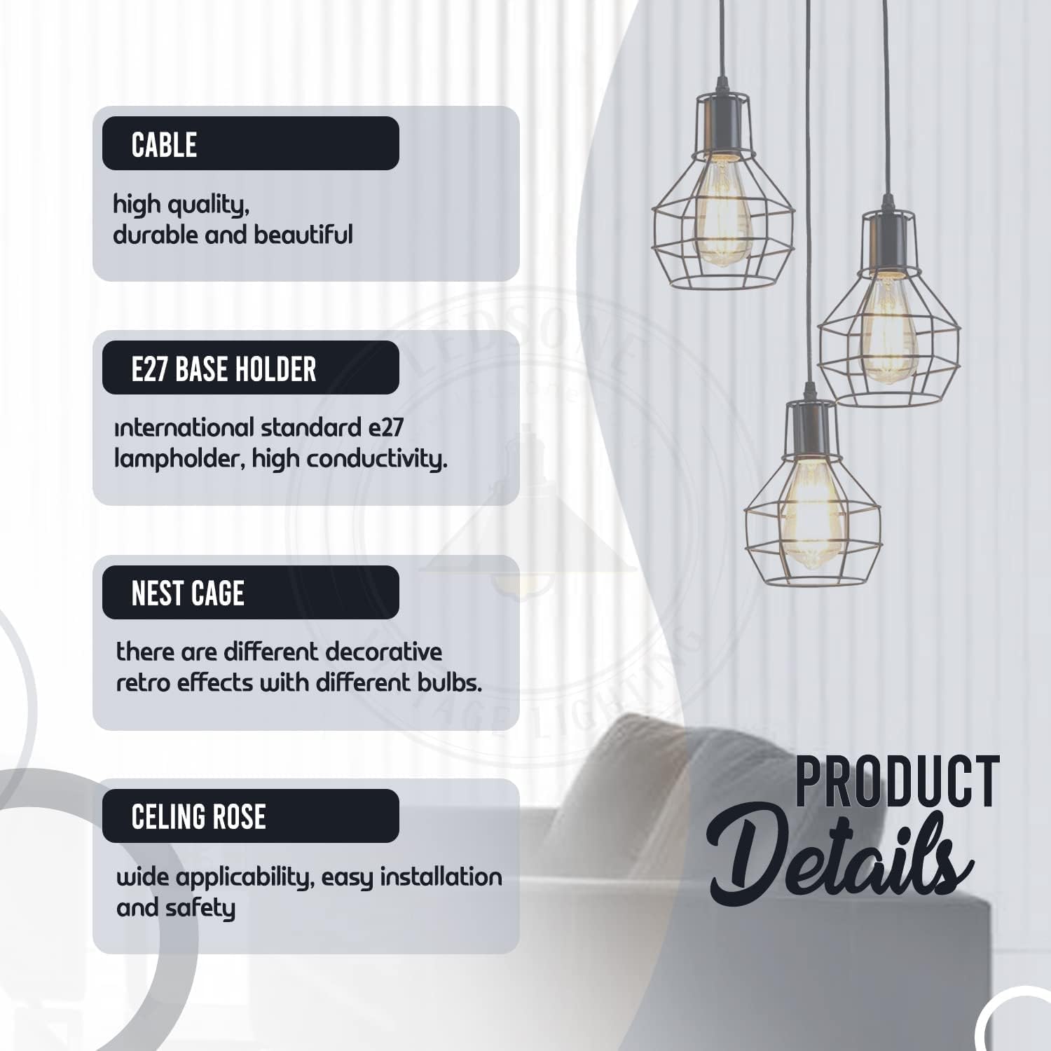 vintage with adjustable light