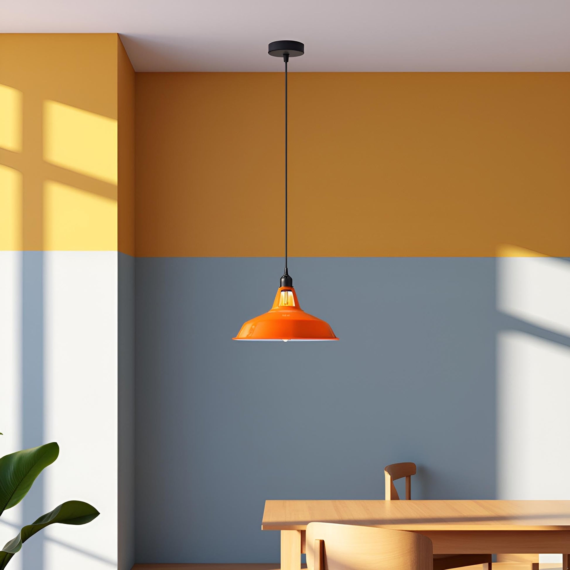 vintage-deckenlampe mit indust