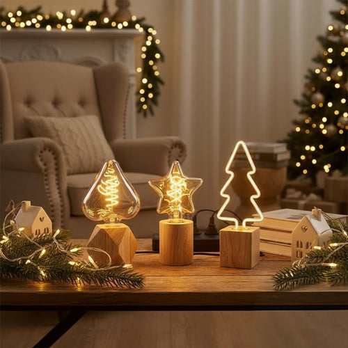 Dreifach-Holztischlampen für stimmungsvolle Beleuchtung~3448