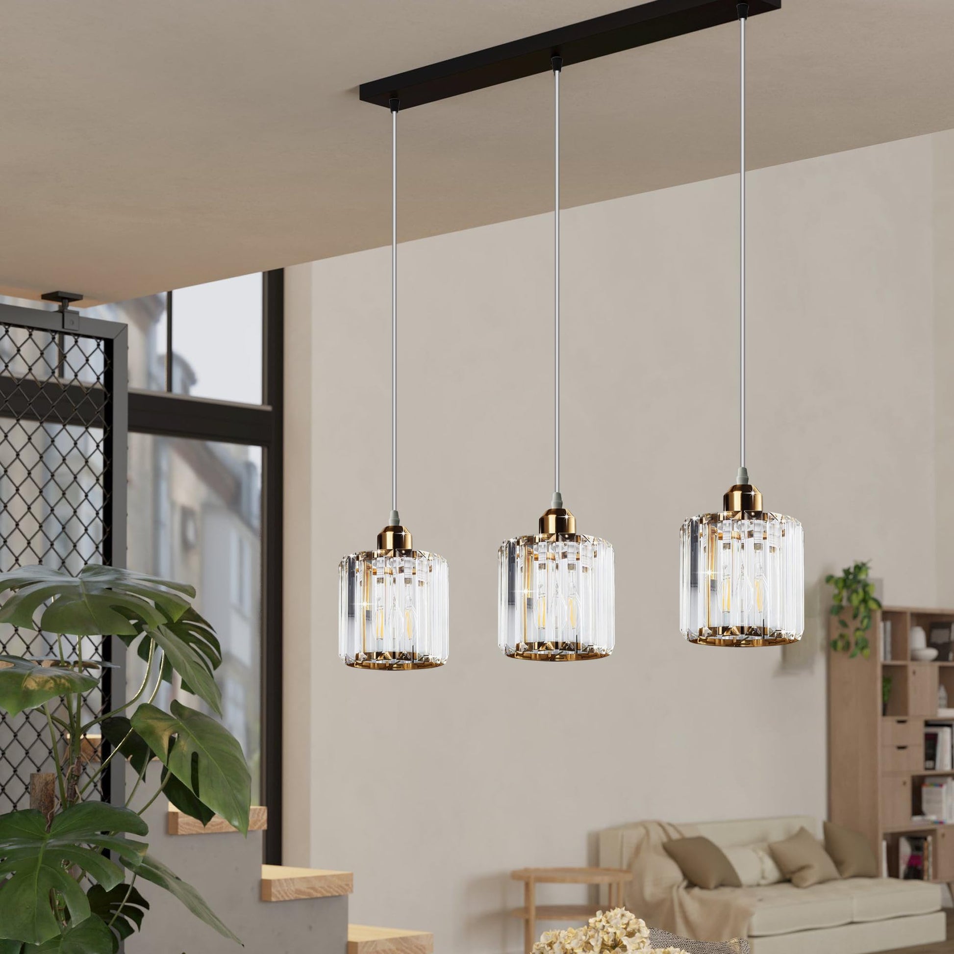 shade with pendant led crystal