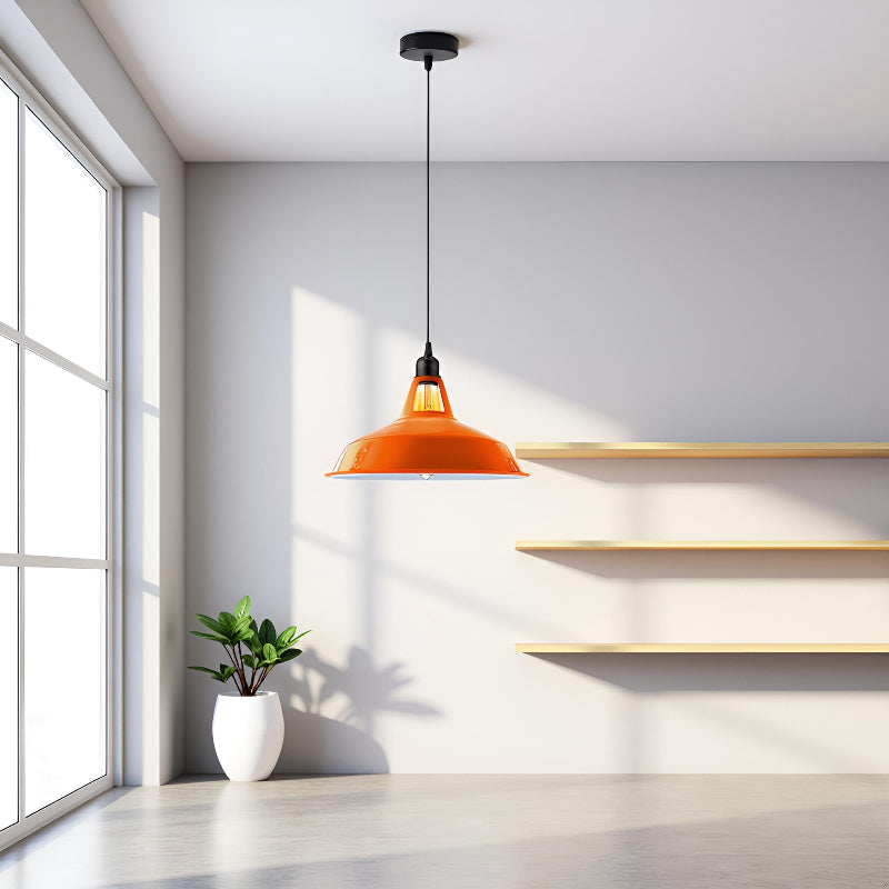 vintage-deckenlampe mit indust