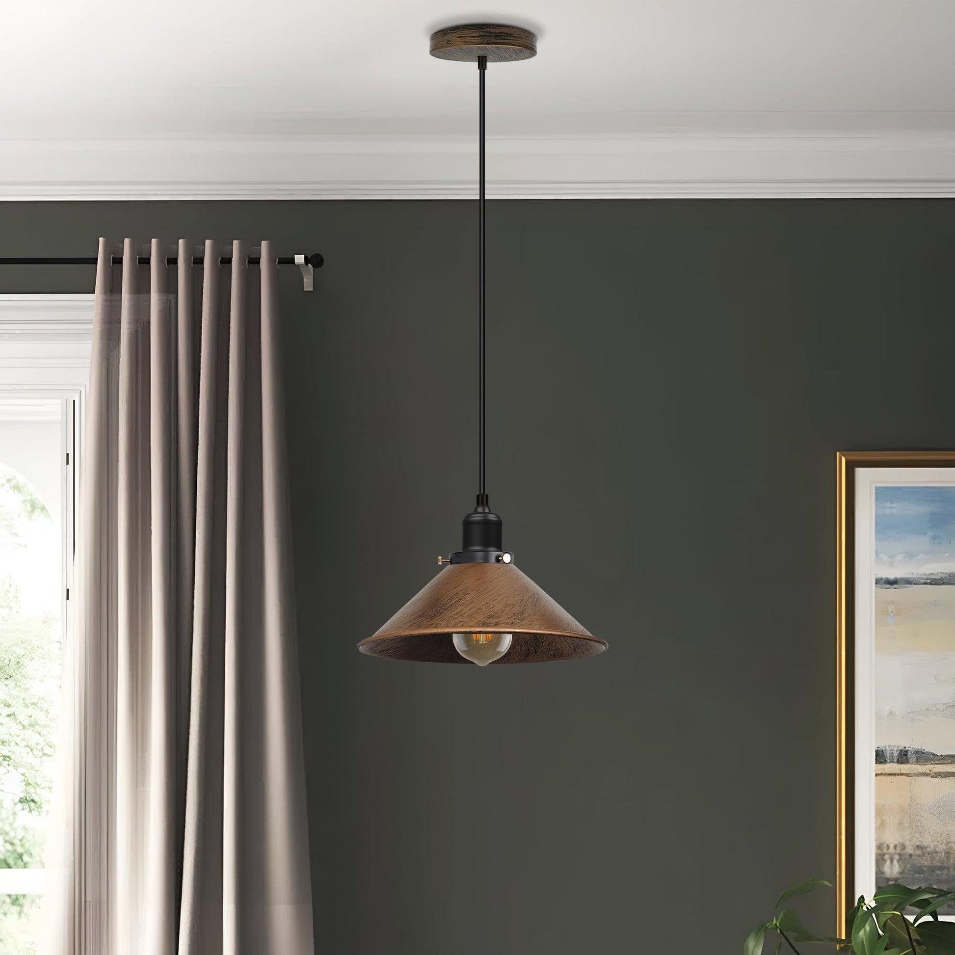 metal light pendant with moder