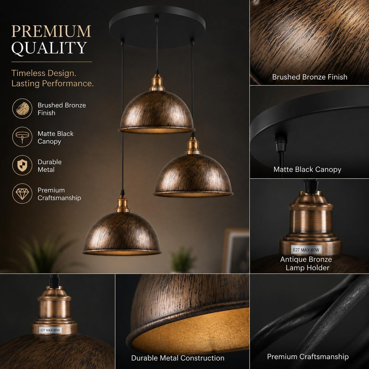 retro light industrial pendant