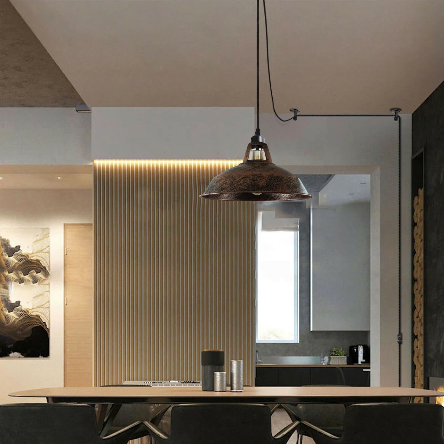 retro pendant industrial