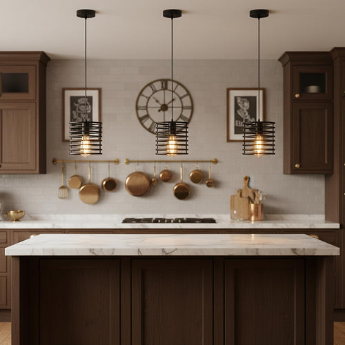 Retro Pendelleuchte Spiralkäfig Zylinder E27 ~3651