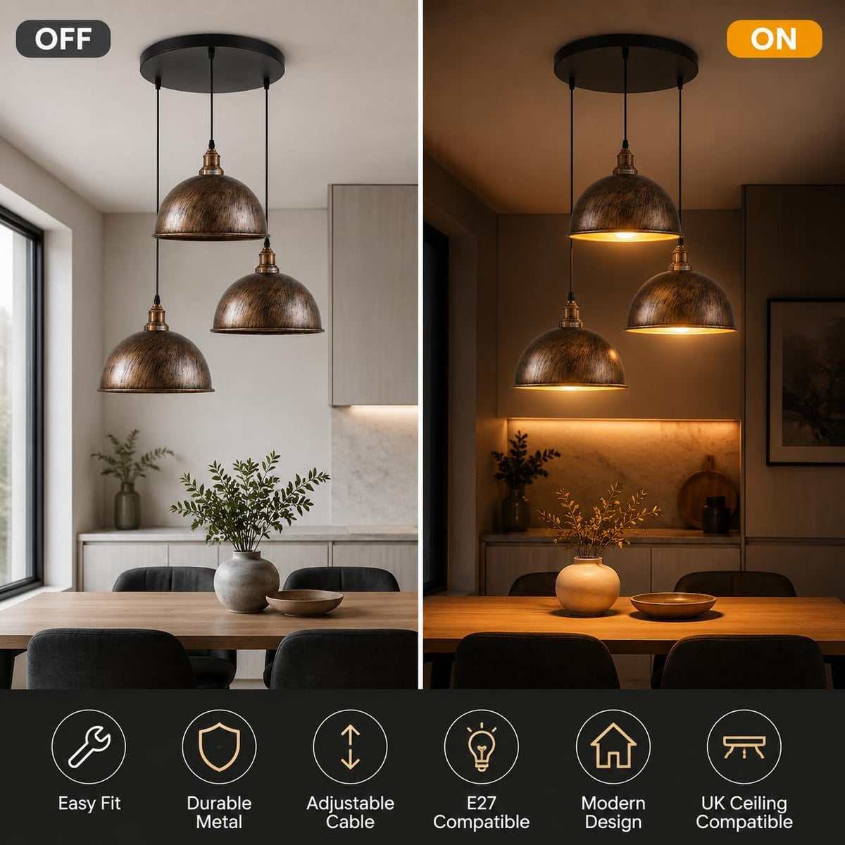 retro light industrial pendant