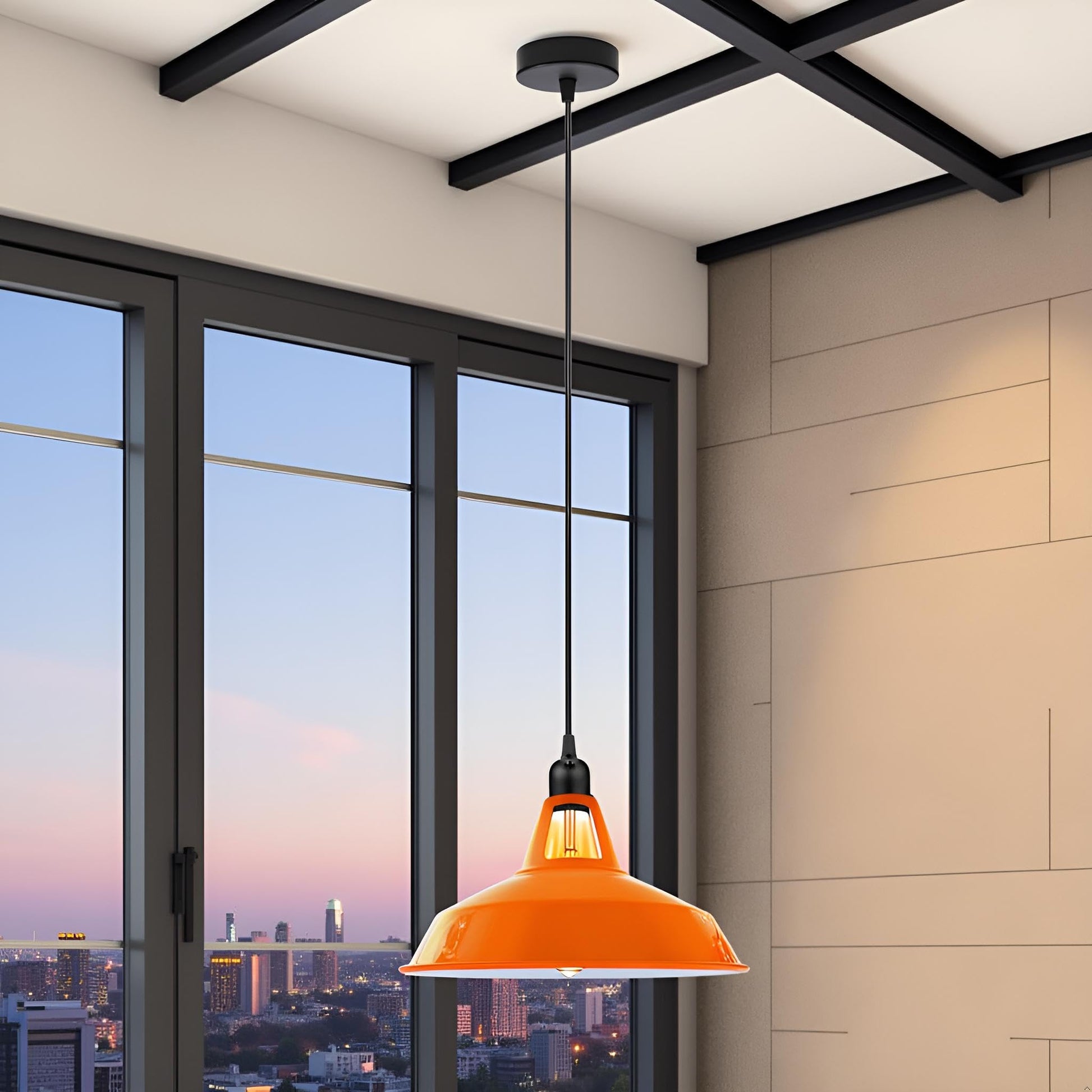 vintage-deckenlampe mit indust