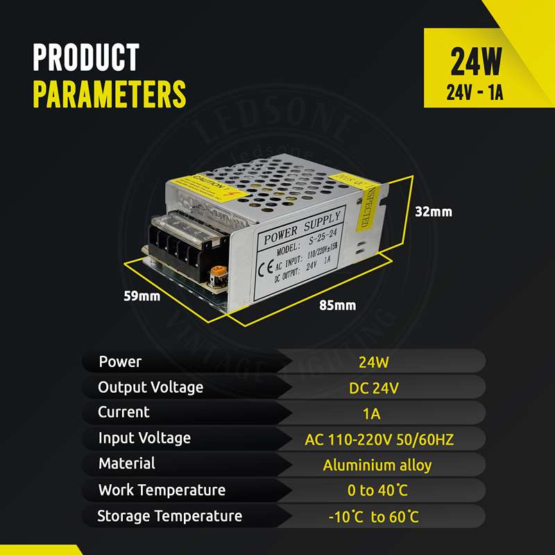 DC 24 V geregeltes Schaltnetzteil Konverter AC 110/220 V in DC 24 Volt