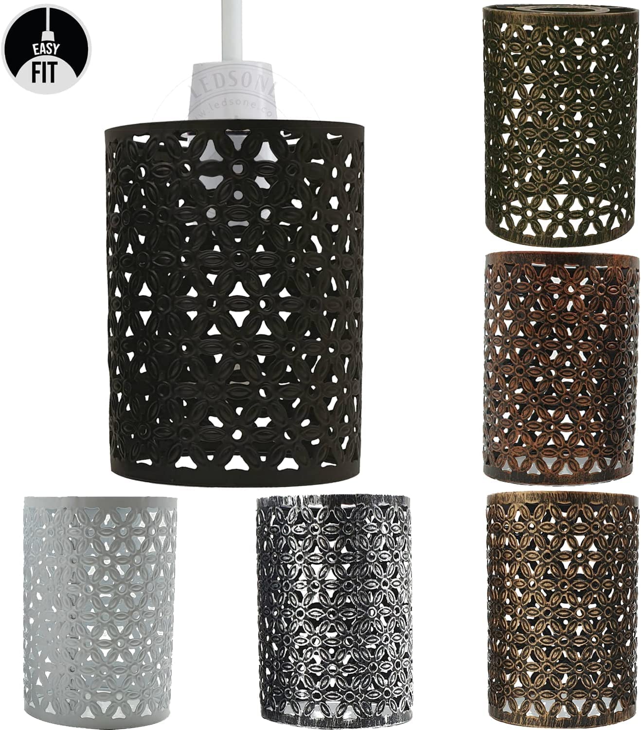 Designs Lampenschirm hängend Tischlampenschirm Metall lampenschirm Fass gebürstetes Kupfer ~1332