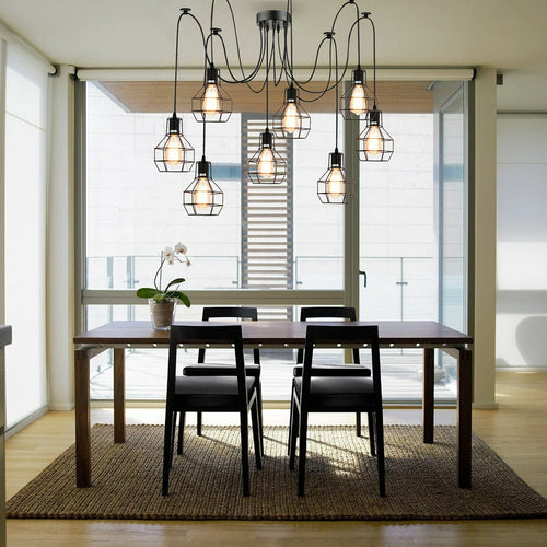 E27 LEDsone 5,8-flammige Pendelleuchte 2M im Industriesti ~3291