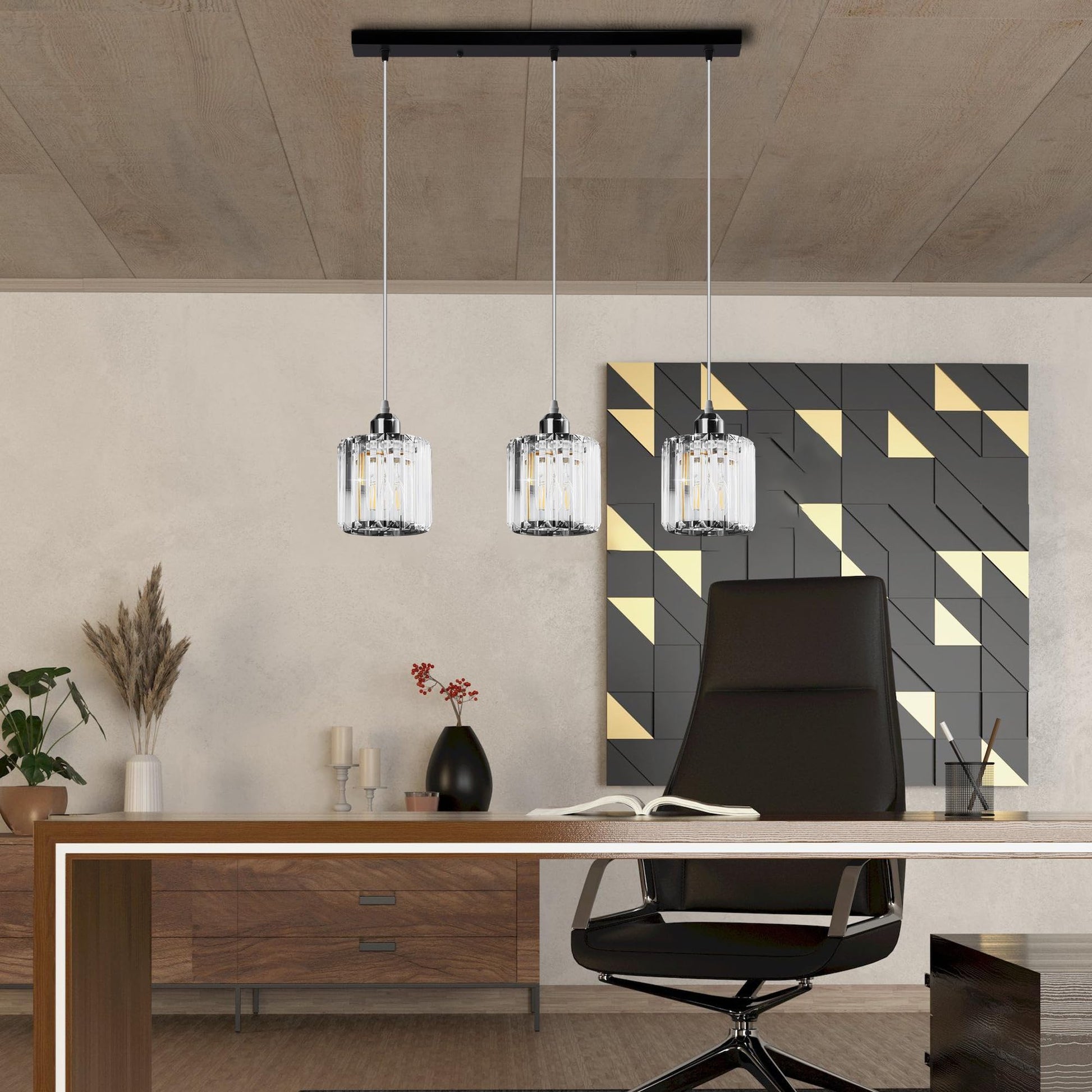 modern crystal led pendant