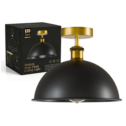 Deckenleuchte Industrial Retro Deckenlampe Schwarz Lampenschirm ~2172