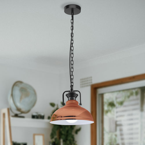 Lampada a sospensione industriale moderna in oro rosa | Cavo da 95 cm | 110 V-250 V~3045