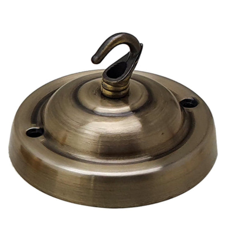 Antik Messing Deckenrosette für Textilkabel