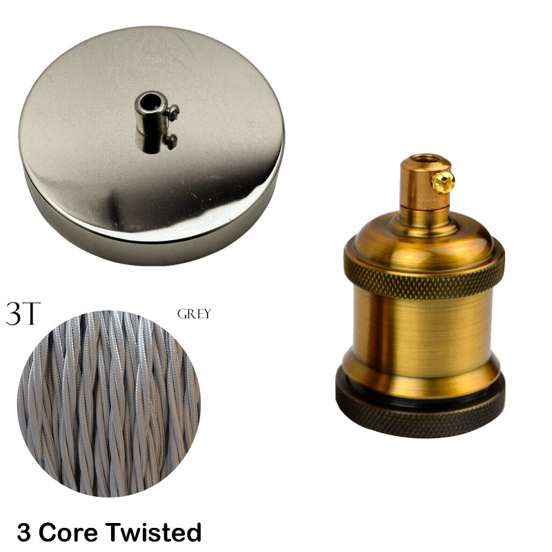  Kabelhalter für Deckenrosette aus Stoff