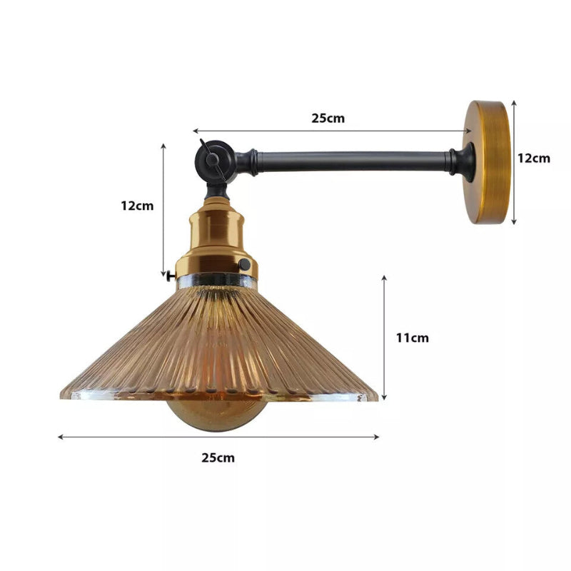 Antike Wandlampe Glas