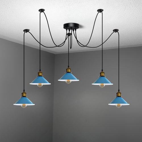 Vintage 5 Wege Spinnenleuchte E27 Pendelleuchte  ~ 3075