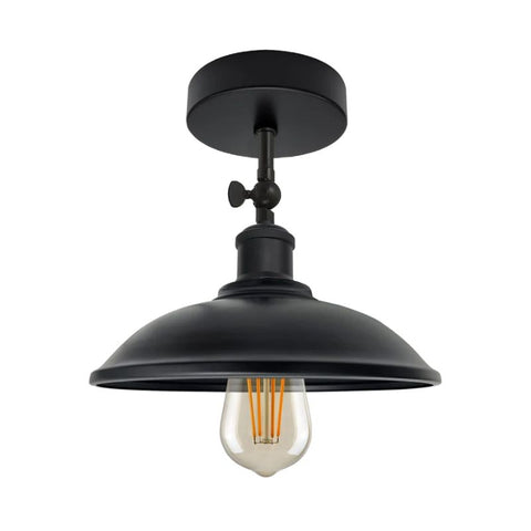 Lampada da soffitto vintage regolabile con luci da soffitto nere~3259