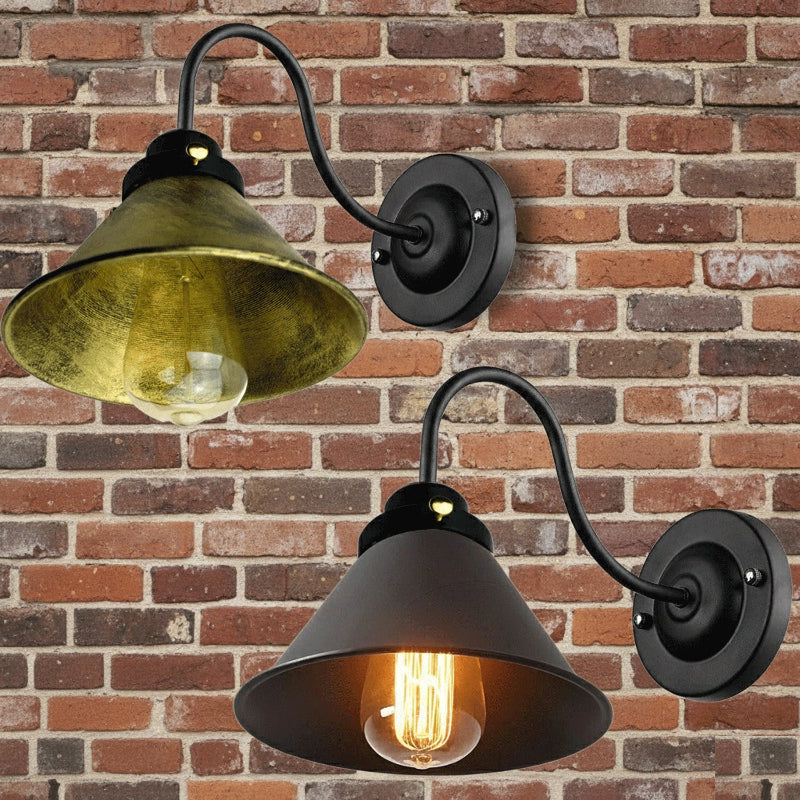 Bettleuchte wandmontage schwarz gold