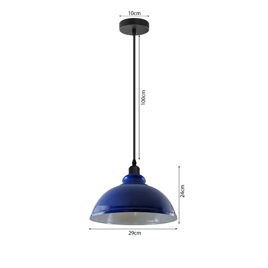 Blau Pendelleuchte mit Schirm Ø 29cm Hangelampen