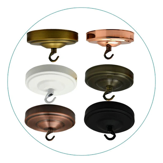 Farbe Vintage Industrie-Deckenrosette für Stoffkabel Kronleuchter-Armatur