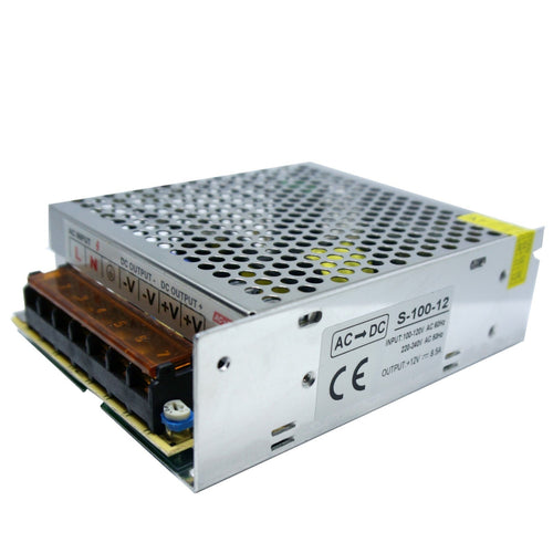 Trasformatore DC12V - 100W, IP20, certificato CE e RoHS~1085