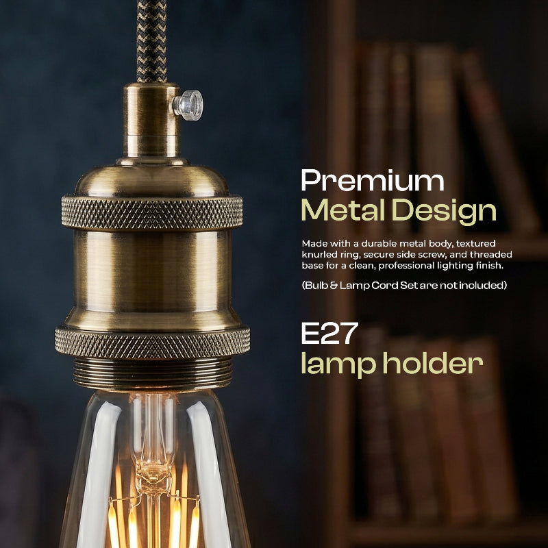 DIY Pendelleuchte Fassung Gold Grün