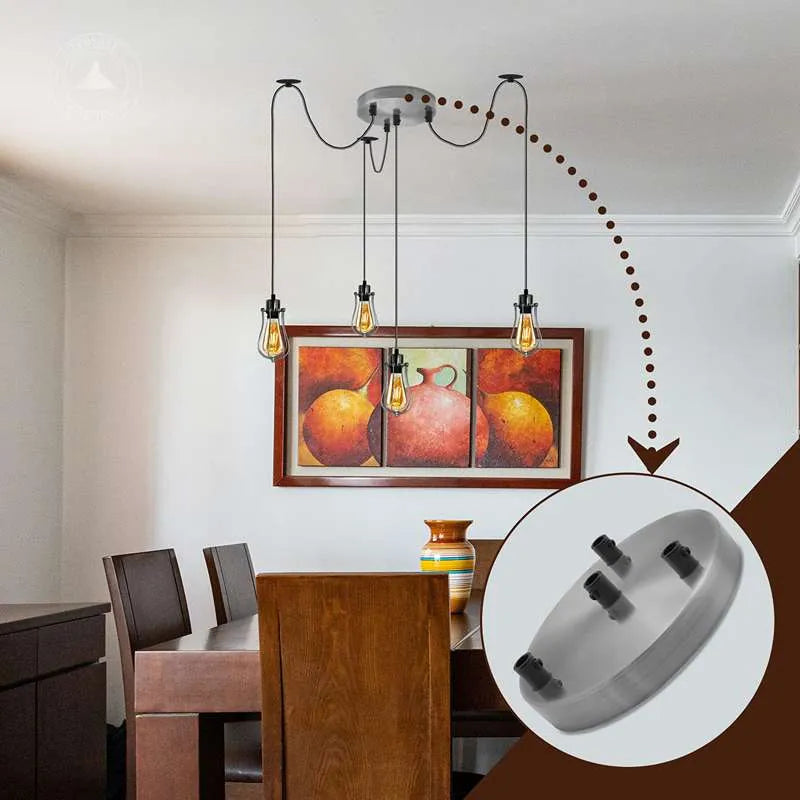 Deckenbaldachin Metall Bronze mit Zugentlastung 12cm