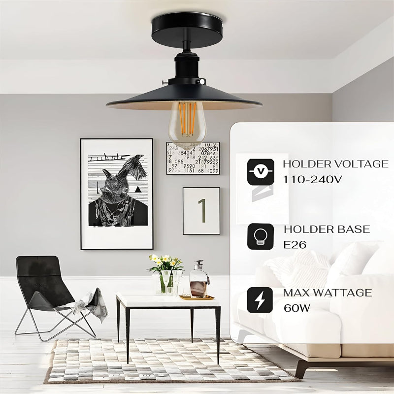 Deckenlampe Retro schwarz