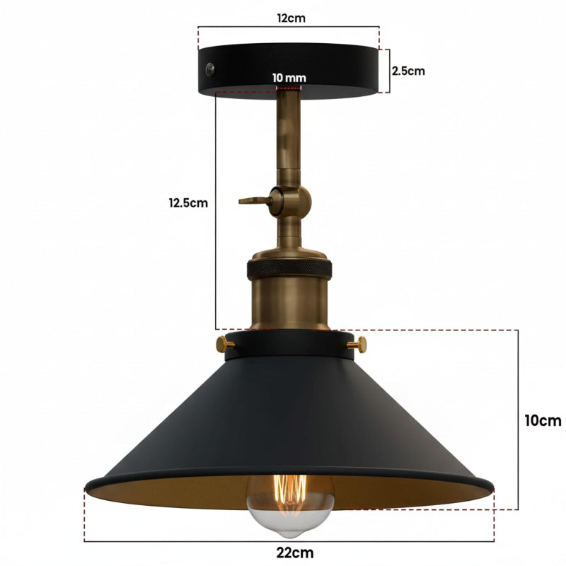 Deckenlampe verstellbar Metall Industrie-Look