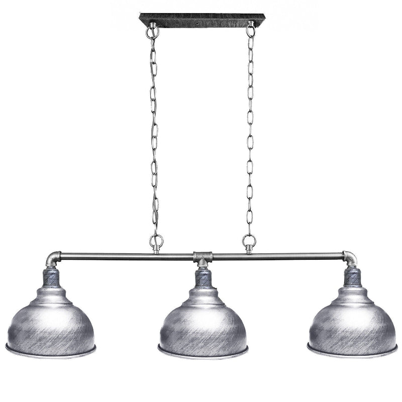 Deckenleuchte aus gebürstetem Silber