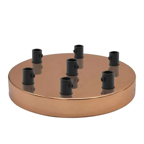 Vintage 7 Löcher Kupfer Deckenrosette-Deckenleuchte ~2686