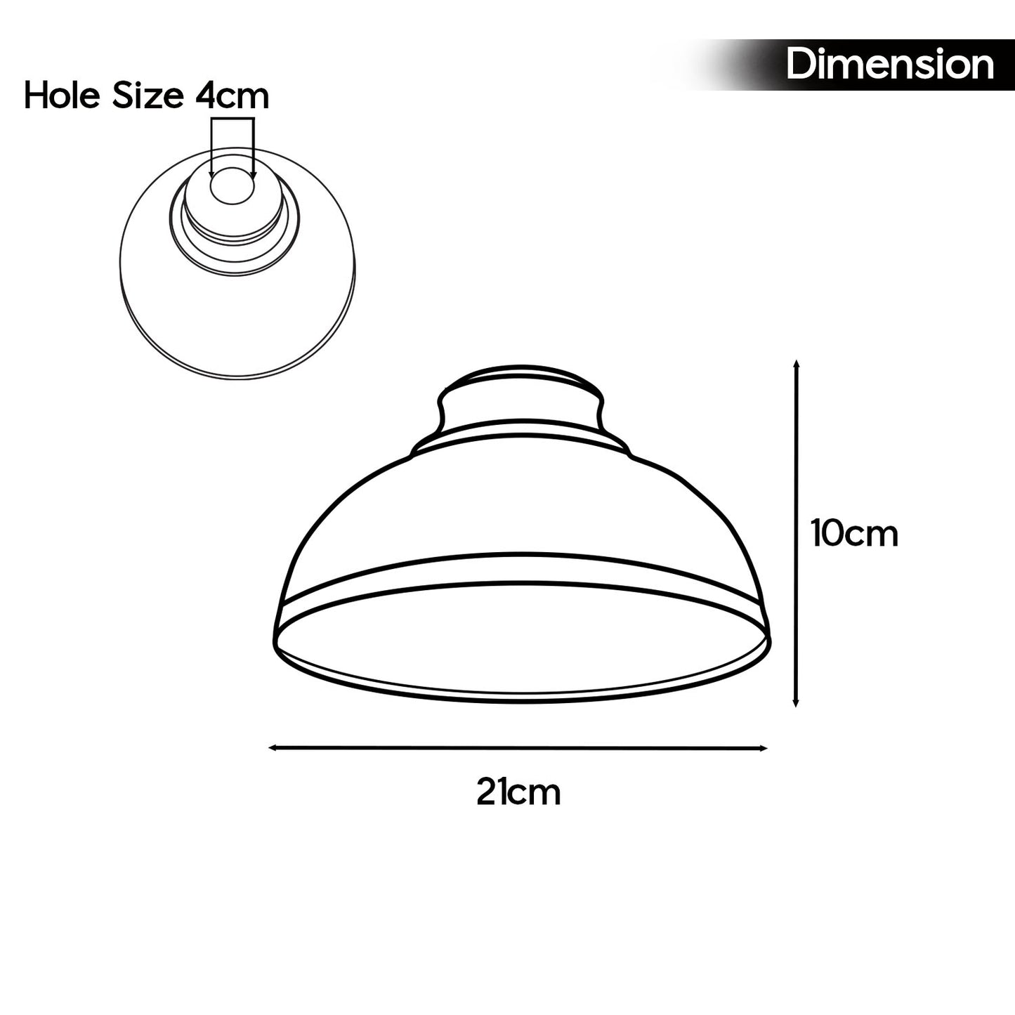 Lampenschirm Metall für Pendelleuchte (rustikal rot) ~2868