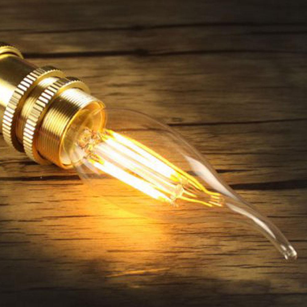 E14 LED 4W Vintage Flammen Kerzenglühbirne