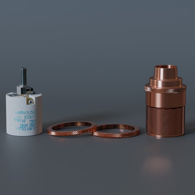 E27 Fassung Messing gebürstet für Vintage Hängelampen
