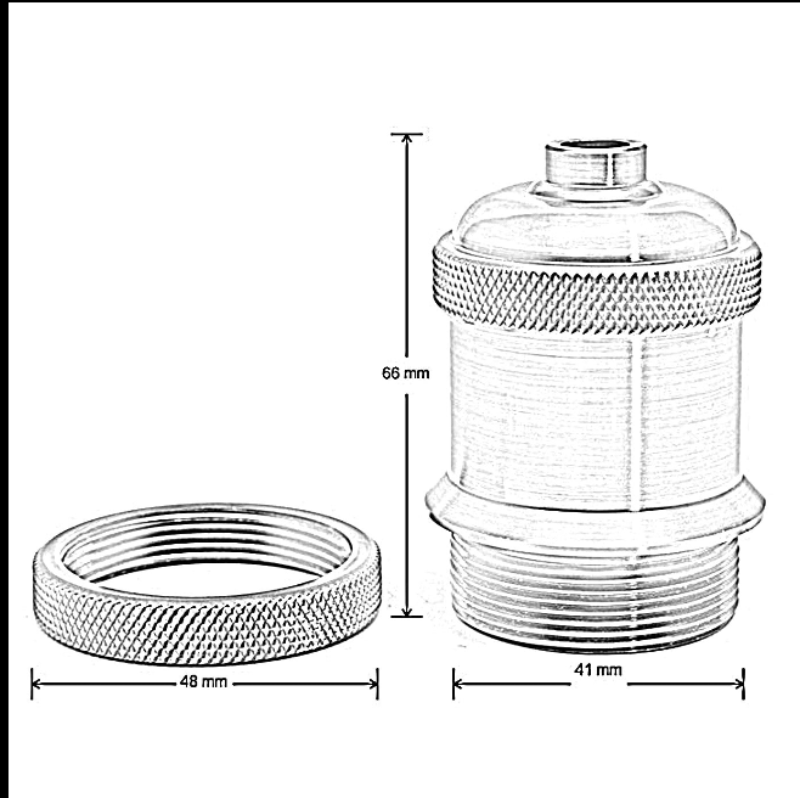 E27 Fassung für Stoffkabel