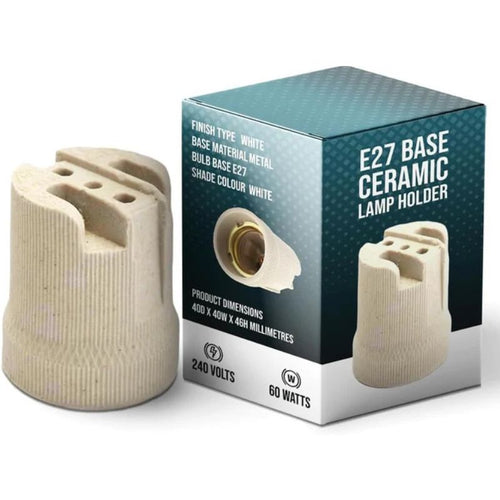 E27 Keramik Lampenfassung hitzebeständiges Porzellan ~1463