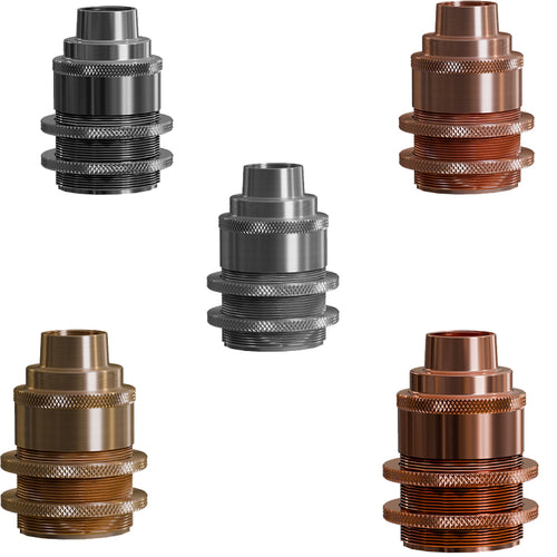 Portalampada E27 con filettatura, 20 mm, tubo, montaggio a soffitto~3198 