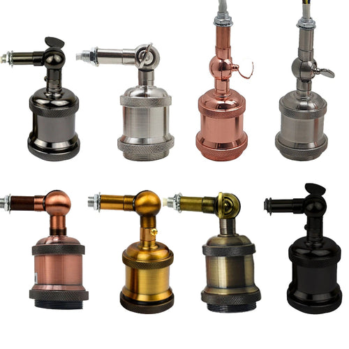 Vintage lampenfassung e27 metall verstellbarer Halter~3106