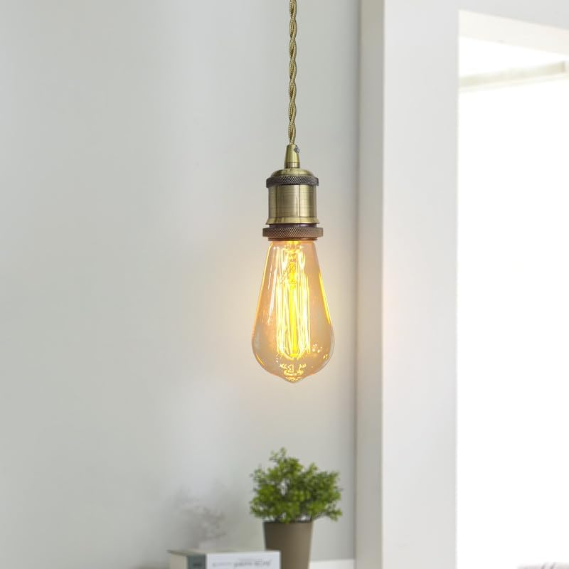 E27 Lampenfassung mit 1m Textilkabel