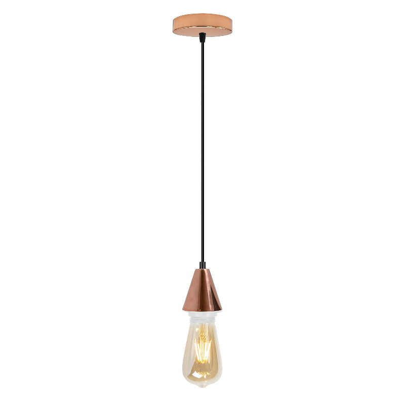E27 Pendelleuchte Kabelset mit Fassung rosegold