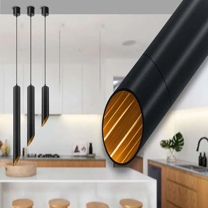 Elegante Pendelleuchte Schwarz Gold | LED Landhaus Stil