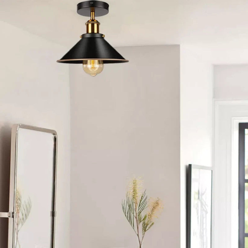 Flache deckenleuchte industrie design e27
