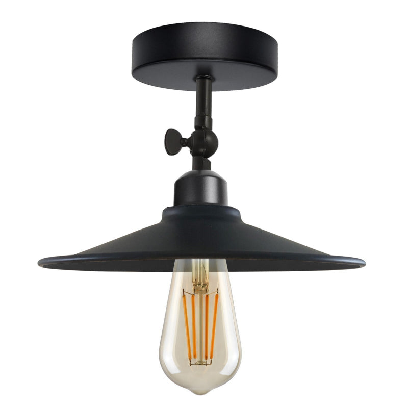 Flurlampe Metall schwarz